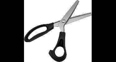 Purepeak Kartelschaar voor Stof - Stofschaar - 3 mm - Zigzag - Textielschaar - Zwart