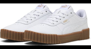 PUMA Carina 3.0 Dames Sneakers - PUMA White-PUMA Gold-Gum