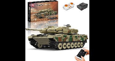 Mould King - leopard 2 tank - bouwpakket - 1100 onderdelen - bestuurbaar - met geluid - past op bekende merken