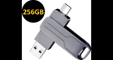 ThunderGold USB Stick 256 GB - USB-Sticks - USB C Stick - USB C en USB A - USB 3.0 - Geschikt voor laptops, smartphones en tablets