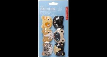 Kat Bag Clips (set Van 6) - Gekleurd van Kikkerland