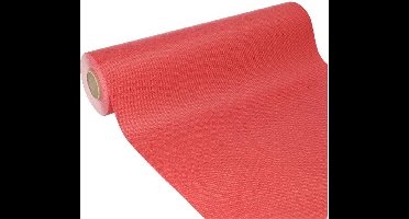 Tafellopers, stofkarakter, nonwoven "soft selection" 24 m x 40 cm rood