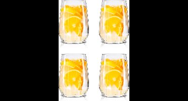 alpina Drinkglazen Set 4 Stuks – Waterglazen ca. 44cl – Glas voor Water, Sap en Dranken – Drinkglazen Geschikt voor Vaatwasser – Glazen Set Ideaal voor Dagelijks Gebruik – Transparant Glas