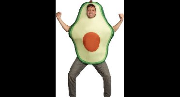 Partychimp Avocado Kostuum Volwassenen Carnavalskleding Heren Carnavalskleding Dames Vrijgezellenfeest Kostuum Vermomming Carnaval Eten Kostuum Grappig - Groen/Bruin - Polyester - Unisex - 1-Delig Kostuum - One Size