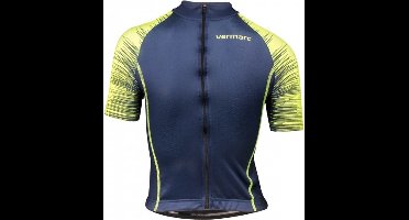 Vermarc seiso sp.l aero kids fietsshirt marine blauw fluo geel Maat 134