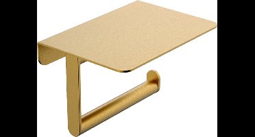 Alonzo toiletrolhouder met planchet geborsteld messing