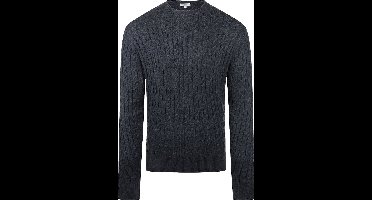McGregor Kabeltrui Merinowol Melange Navy - Maat XXL - Heren - Pullovers