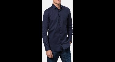 Overhemd Tailored Fit Henry Cotton/Stretch Navy (11490.9000 - 6000)