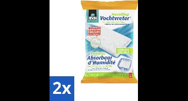 Bison - Original - Vochtvreter - Navulzak - 450 Gram - 1 Stuk - Geurloos - Voordeelverpakking - 2 stuks