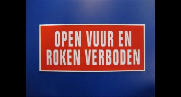 Bord 15X35 Pvc Open Vuur/Roken Verboden