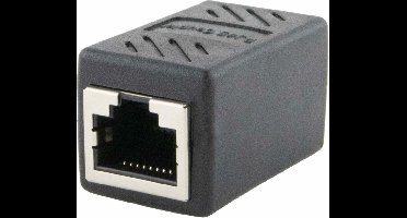 Internetkabel netwerk koppelstuk zwart - STP RJ45 verlengstuk - UTP kabel koppelstuk - female to female Ethernet adapter - CAT6A