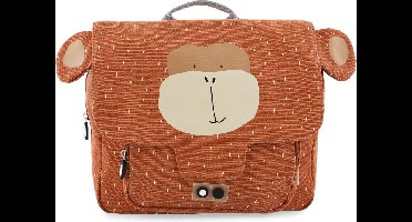 Trixie Boekentas - Mr. Monkey - Schooltas Waterafstotend - Boekentas voor Kind - Voor Jongens en Meisjes - Geschikt als Gymtas - Bruin