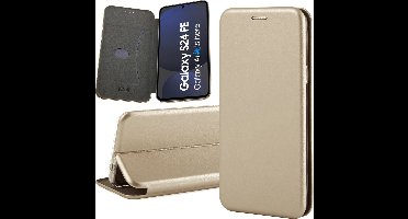 Hoesje geschikt voor Samsung Galaxy S24 FE - Wallet Book Case Goud