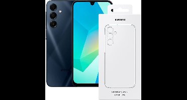 Samsung Galaxy A16 4G (LTE) - 128GB + Clear Case - Zwart
