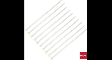 TRU COMPONENTS TC-12626016 Kabelbinder 550 mm 12.7 mm Natuurlijk wit HVAC 100 stuk(s)