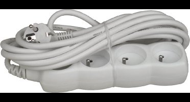 4-socket plugboard without power switch Chacon (5 m)