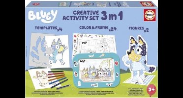 Creatieve set - EDUCA - Decoratie en modellering van Bluey-personages - 3 activiteiten voor 3-jarigen
