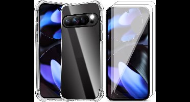 Hoesje geschikt voor Google Pixel 9 Pro XL / 10 Pro XL - 2x Screenprotector Glas - Shockproof Transparant