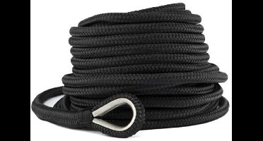 Hollex ankerlijn met lood zwart 14mm rol=40mtr