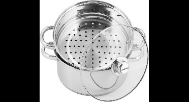 Kinghoff 3318 stoompan - Ø24 cm - rvs - alle warmtebronnen