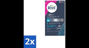 2 x Veet – Ontharingsstrips – Expert Gevoelige Huid Oksels – 16 Strips - Okselhuid Ontharing - Waxstrips Oksels - Haartjes Verwijderen - Gevoelige Huid Verzorgen - Amandelolie Waxstrips