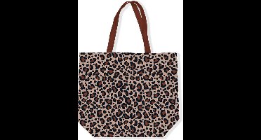 Canvas tas Panter - Leopard - shopper - strandtas - boodschappentas
