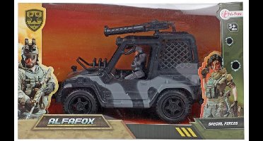 Toi Toys Jeep + militair figuur.