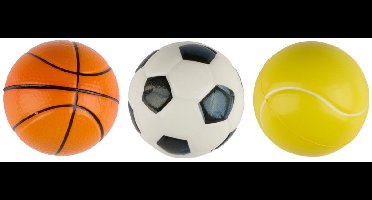 Eddy Toys Speelballen Set 3 Stuks - Ballenset Kinderen met Voetbal Basketbal en Tennisbal - Zachte Ballen voor Binnen en Buiten - Sportballen Speelgoed voor Peuters en KleutersH