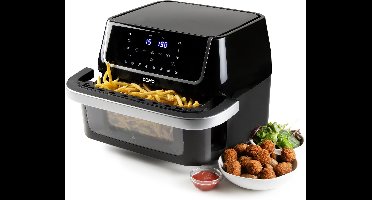 DOMO DO544FR Airfryer XXL - Heteluchtfriteuse - Family Edition - 10 L - 1800 W - Grillrek - PFAS vrij - Zwart