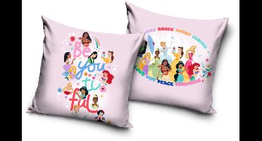 Disney Princess Kussenhoes – 40x40 cm – Fluweelzacht – Roze – Alleen Hoes