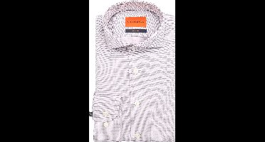 Suitable Overhemd Jacquard Luxe Rood - Maat 39 - Heren - Casual Shirt