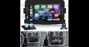 Android Autoradio – Multimedia Systeem – Touchscreen Radio – Auto Entertainment – Draadloos CarPlay – 7 Inch IPS Scherm – 4GB RAM 64GB Opslag – Achteruitrijcamera Ondersteuning