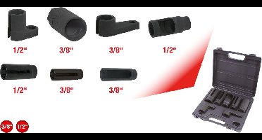 KS TOOLS 3/8"+1/2" dopsleutelset, 7-delig - 150.2100