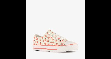Meisjes sneakers met appels beige rood - Maat 30