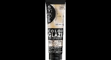 Syoss Color Glaze Platinum - Haargloss Toner - Platina Blond - Neutraliserend Anti Geel Effect - Kleurcorrectie Toner - Tot 8 Wasbeurten - Lamineringseffect - Met Keratine - Voor Lichtblond Haar - 130ml