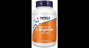 L-Arginine 1000mg - 120 tabletten - Aminozuur Supplement - 100% Pure - 1000mg per Tablet - emaakt door plantaardige fermentatie - Hoog gedoseerd - Veganistisch - Now Foods