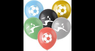 Folat - Latexballonnen - fantastic football - 33 cm - 6 stuks - WK voetbal 2026 - WK voetbal versiering - WK voetbal outfit - Nederland WK