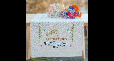 Vervaco - Loper kit Schaapjes in de wei - PN-0231699 - Borduren - Borduurpakket - Borduurpakket volwassenen - Borduurpakket kind