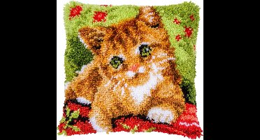 Vervaco - Knoopkussen kit Lieve poes - PN-0221703 - Borduren - Borduurpakket - Borduurpakket volwassenen - Borduurpakket kind