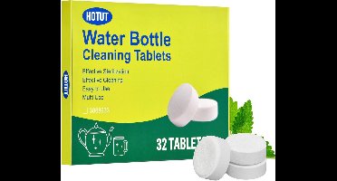 Water bottle cleaning tablets - 32 pieces Lemon kettle descaler tablets - verwijdert hardnekkige vlekken en geuren - geschikt voor flessen, koffiepot en theepotten