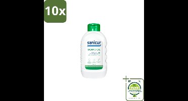10 x Sanicur Bath & Showergel Dermo-Oil 300 ml - Grootverpakking - Bad En Douchegel - Droge Huid - Gevoelige Huid - Voedende Badgels - Huidbarrière