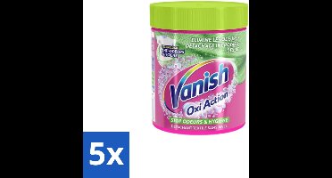 5 x Vanish – Vlekverwijderaar Poeder – Oxi Action Stop Odeurs – Witte & Gekleurde Was - 470 g - Vlekverwijderaar - Geurverwijderaar - Wasmiddel - Poeder - Wasbooster