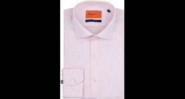 Suitable Overhemd Twill Roze - Maat 42 - Heren - Overhemden Formeel