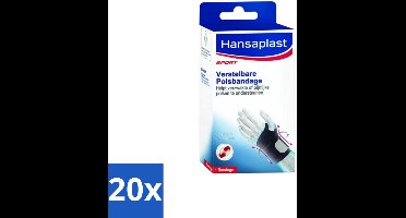 Hansaplast – Sport Polsbandage – Verstelbaar – Universele Maat - Bulkverpakking - 20 stuks