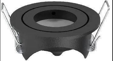 MR11 Inbouwspot Zwart – Extra Plat 22mm – Ø55mm – Aluminium Inbouw Armatuur – Zaagmaat Ø48mm – Exclusief Lichtbron