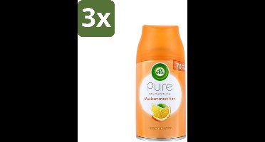 3 x Air Wick - Luchtverfrisser Navulling - Mediterrane Zon - Automatische Spray - 250 ml - Luchtverfrisser - Geur - Automatische Spray - Navulling - Zon