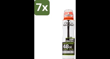 7 x L'Oréal Men Expert Shirt Protect - Deodorant - 150 ml - Deodorant Spray - Deodorant Spray - Anti-zweet - Anti-gele Vlek - Anti-witte Strepen - Kledingbescherming