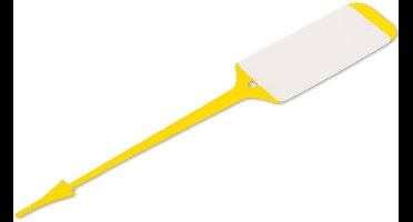 Sleutellabels POLYART met vaste insteekstrip per 1000 stuks - Geel