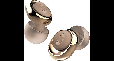 Pearls Ombré Festival Oordopjes - Gecertificeerde gehoorbescherming - Aanpasbaar Filter 18dB / 23dB - Geluiddempende Earplugs - Vindbare LED case (Find My) - Herbruikbaar - 3 Maten S/M/L - Golden Dune