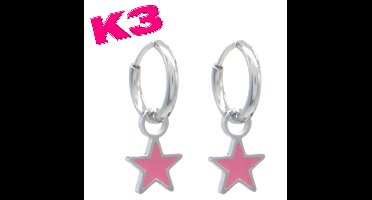 K3 Oorbellen met Ster - Zilverkleurig RVS - K3 merchandise - K3 sieraden
